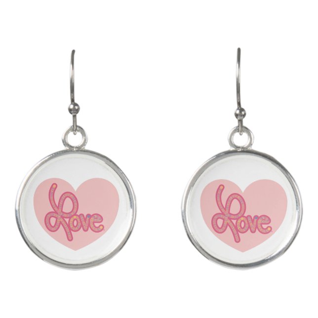 Petal Envy Love Heart Earrings (Front)