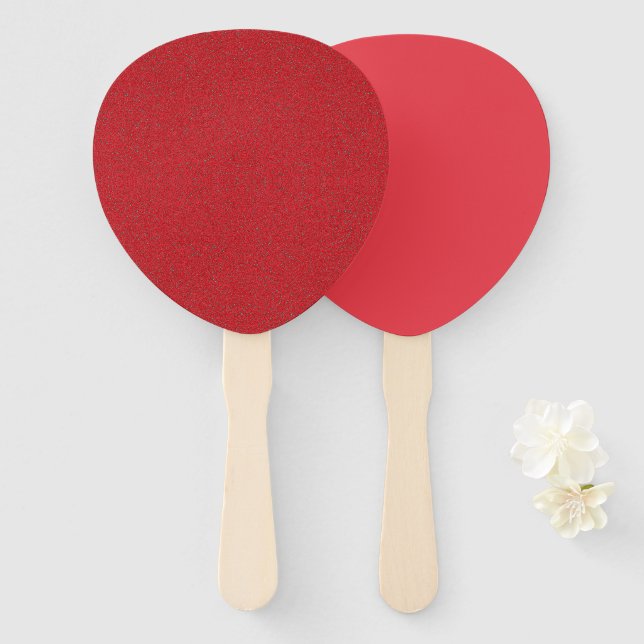 Petal Fan Set – Smooth & Textured Tomato Red (Front and Back)