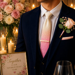 Petal Glow Gold Finish Tie Bar