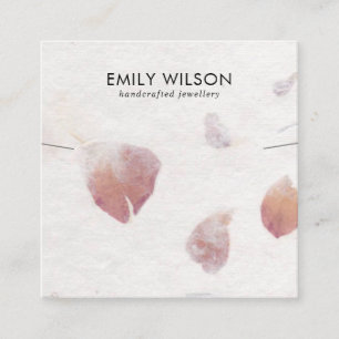 PETAL HANDMADE PAPER NECKLACE BRACELET DISPLAY SQUARE BUSINESS CARD