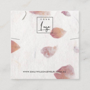 PETAL HANDMADE PAPER NECKLACE BRACELET DISPLAY SQUARE BUSINESS CARD