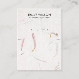 PETAL HANDMADE PAPER NECKLACE EARRING DISPLAY BUSINESS CARD