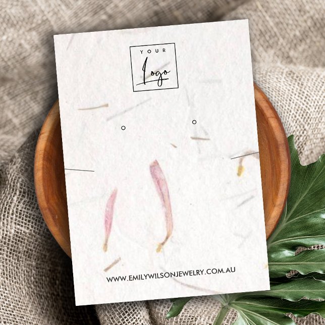 PETAL HANDMADE PAPER NECKLACE EARRING DISPLAY BUSINESS CARD (Creator Uploaded)