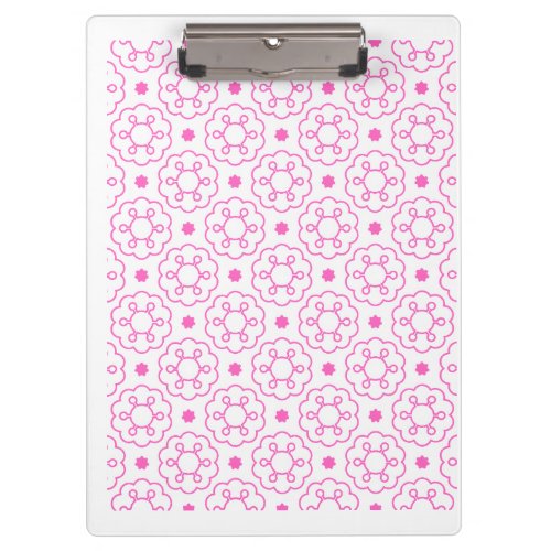 "Petal Harmony" Geometric Floral Stationery Clipboard