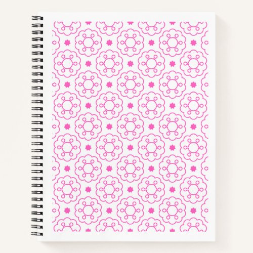 "Petal Harmony" Geometric Floral Stationery Notebook