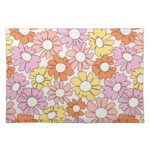Petal Jubilee Soft Retro Citrus Cloth Placemat