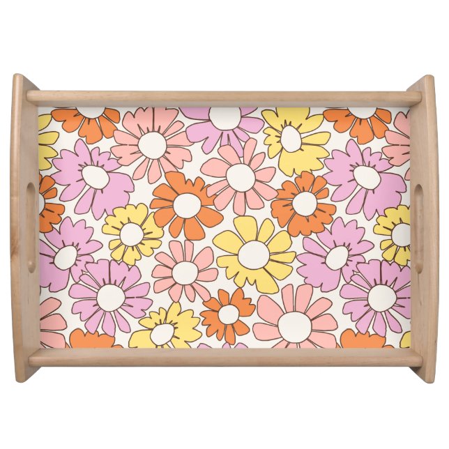 Petal Jubilee Soft Retro Citrus Serving Tray (Front)
