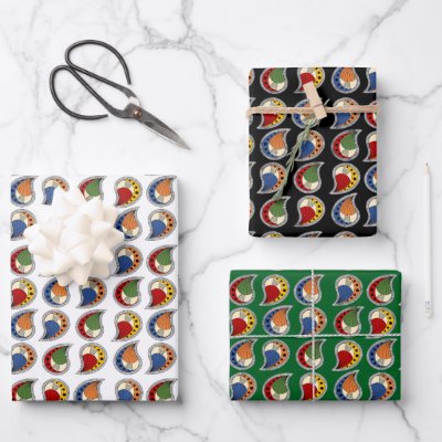 Petal Paisley Rhythm Wrapping Paper Sheets
