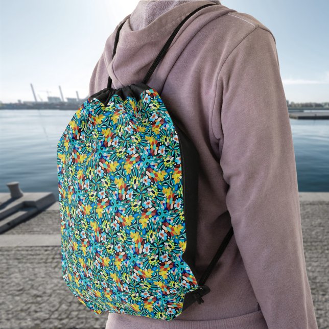Petal Party Pattern Drawstring Backpack (Creator Uploaded)