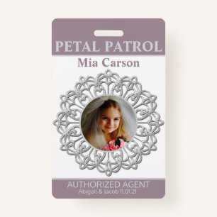 Petal Patrol Flower Girl Badge