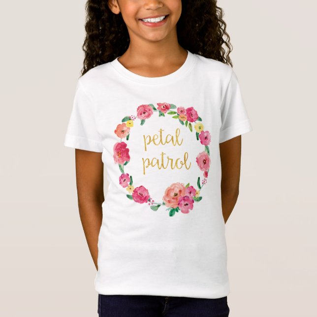 Petal Patrol Flower Girl Gift Shirt (Front)
