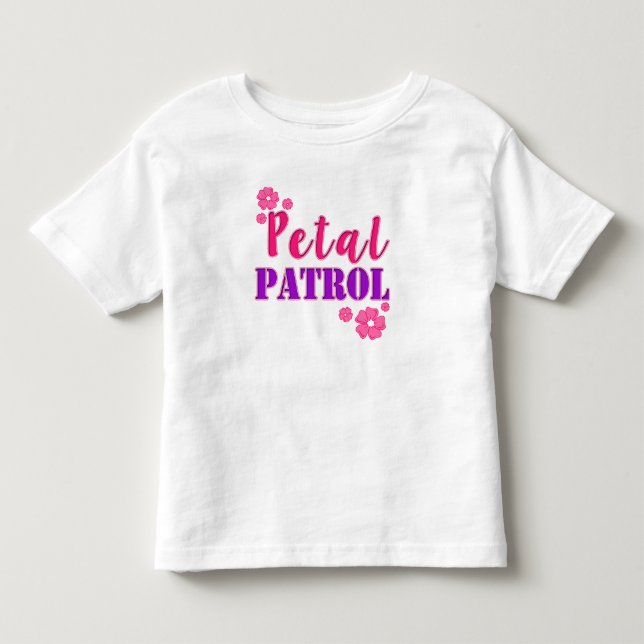 Petal Patrol Flower Girl toddler shirt (Front)