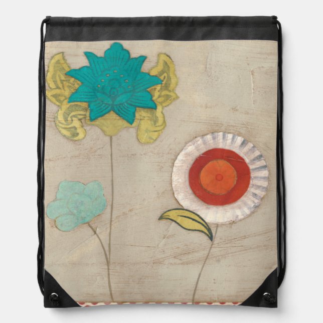 Petal Patterns I Drawstring Bag (Front)