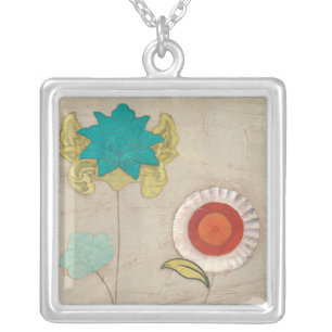 Petal Patterns I Silver Plated Necklace