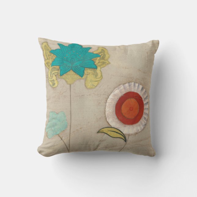 Petal Patterns I Throw Pillow (Front)