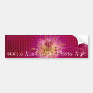 Petal Perfection: Checkered Rose Petal Pattern Art Bumper Sticker