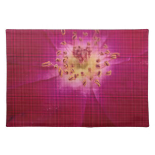 Petal Perfection: Checkered Rose Petal Pattern Art Placemat