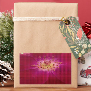Petal Perfection: Checkered Rose Petal Pattern Art Rectangular Sticker