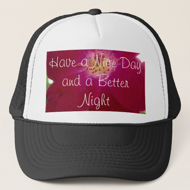 Petal Perfection: Checkered Rose Petal Pattern Art Trucker Hat (Front)