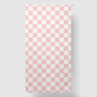 Petal Pink and White Checkerboard