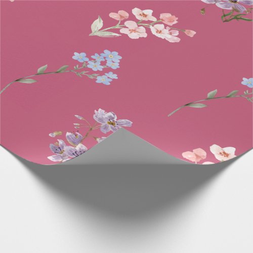 Petal Pink Delight and White Blooms Gift Wrapper Wrapping Paper