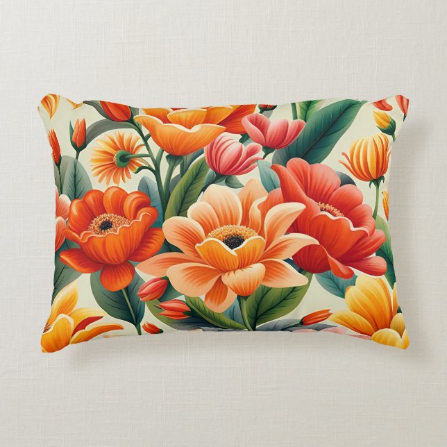 Petal Pop Bloom Vibe Accent Pillow (Front)