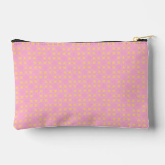 Petal Pop – Pink & Gold Seamless Geometric Pattern Accessory Pouch