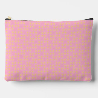 Petal Pop – Pink & Gold Seamless Geometric Pattern Accessory Pouch