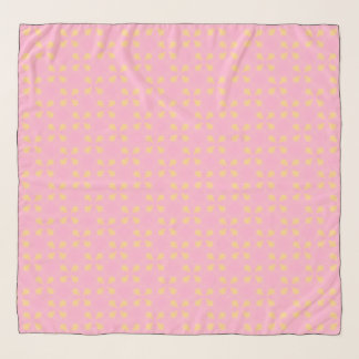 Petal Pop – Pink & Gold Seamless Geometric Pattern Scarf