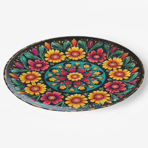 💀🎉Petal Pop Serveware Doom Día de los Muertos Paper Plates