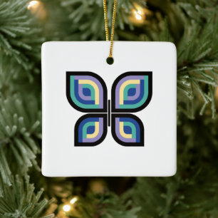 Petal Prism Butterfly Ceramic Ornament