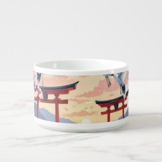 Petal Reverie—A Crane’s Serenade at Sundown Bowl