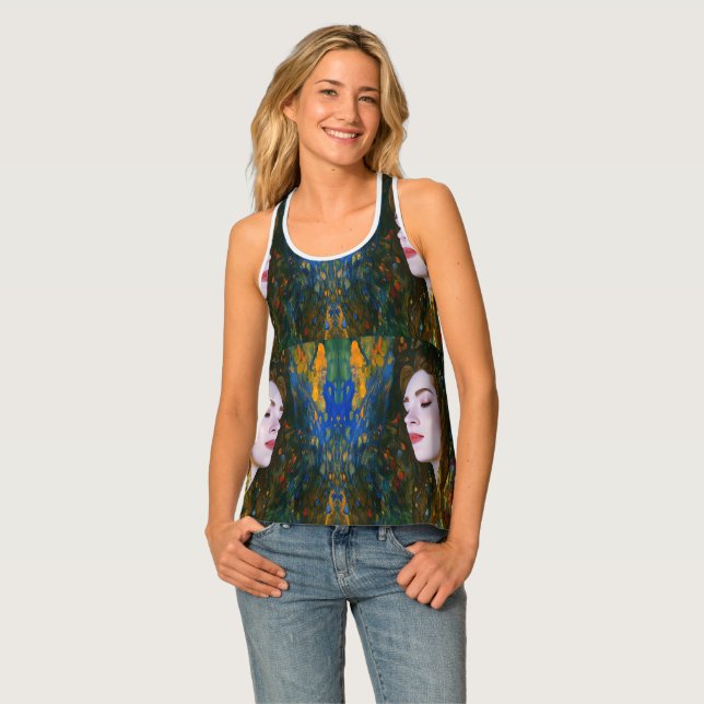 “Petal Serenity” - Women In Water Tank Top (Front Full)