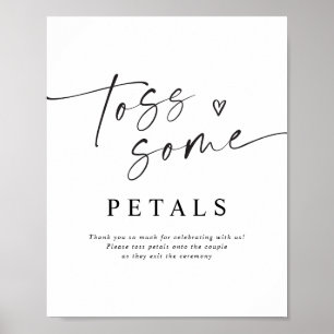 Petal Toss Modern Handwritten Wedding Sign
