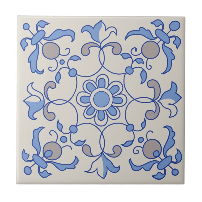 Petal Whimsy Ceramic Tile (Front)