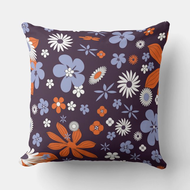 Petalicious Fiesta Throw Pillow (Front)