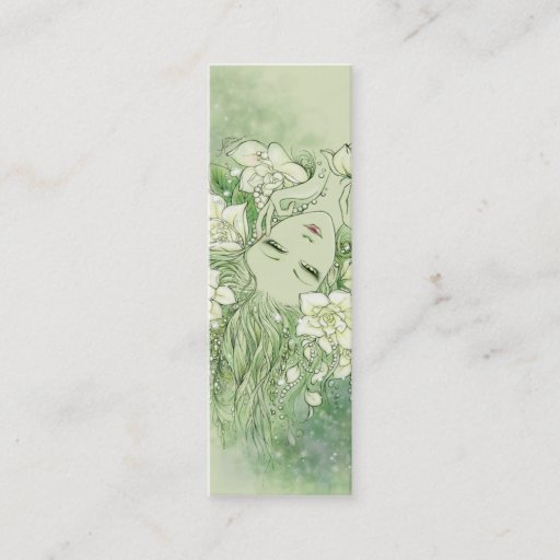 Customizable Petals and Pearls Bookmark Business Card Templates