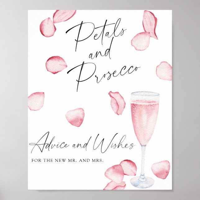 Petals and Prosecco - advice and wishes Poster (Front)
