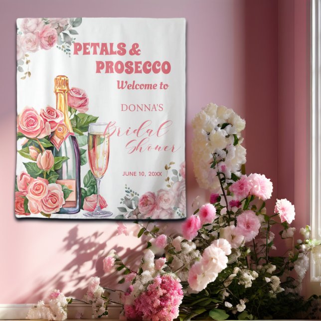 Petals and Prosecco Bridal Shower Backdrop (Creator Uploaded)