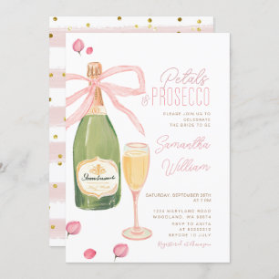 Petals and Prosecco Bridal Shower Brunch Invite