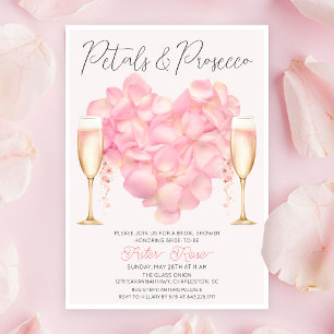 Petals and Prosecco Bridal Shower Invitation