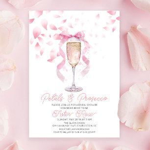 Petals and Prosecco Bridal Shower Invitation