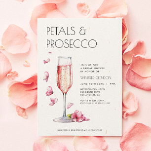 Petals and Prosecco Bridal Shower Invitation
