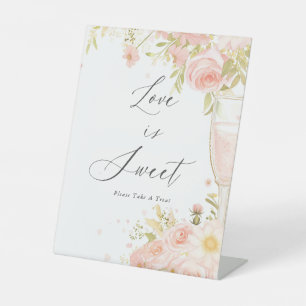 Petals And Prosecco Bridal Shower Love Is Sweet Pedestal Sign