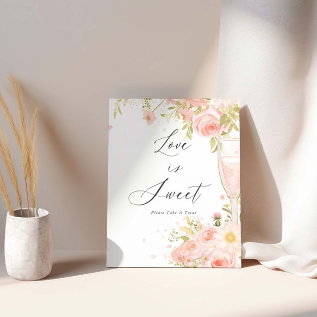 Petals And Prosecco Bridal Shower Love Is Sweet Poster (Creator Uploaded)