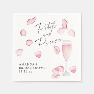 Petals and Prosecco Bridal Shower Napkins