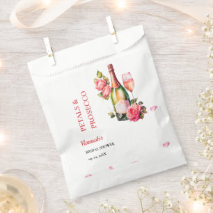 Petals And Prosecco Bridal Shower Party Favor Bag