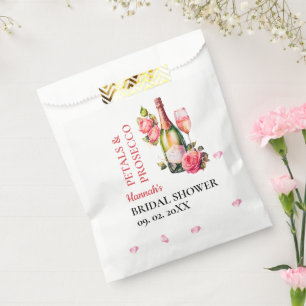 Petals And Prosecco Bridal Shower Party Favor Bag