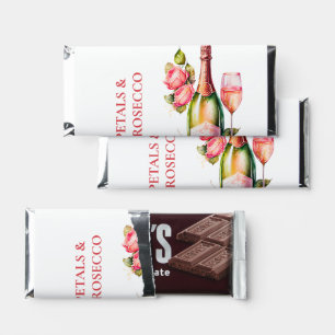 Petals And Prosecco Bridal Shower Party Hershey Bar Favors