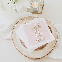 Petals and Prosecco Bridal Shower Personalized Napkins